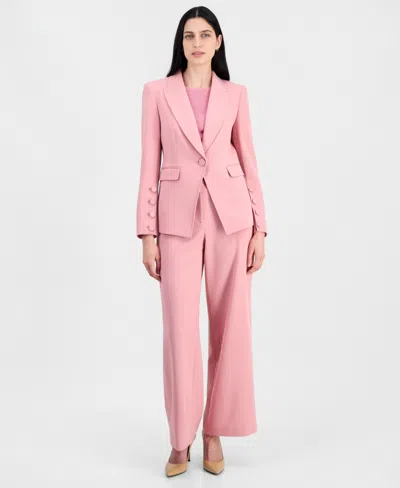 Tahari Asl Women's One-button Peak-lapel Blazer In Pink