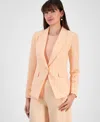 Tahari Asl Women's Peak-lapel Button-cuff Jacket, Regular & Petite In Deep Navy