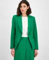 Tahari Asl Women's Peak-lapel Button-cuff Jacket, Regular & Petite In Emerald