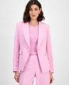 Tahari Asl Women's Peak-lapel Button-cuff Jacket, Regular & Petite In Pink Macaroon