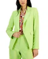Tahari Asl Women's Peak-lapel Button-trimmed Blazer In Lime