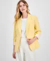 Tahari Asl Women's Peak-lapel Roll-tab Button-front Jacket