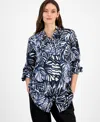 Tahari Asl Hammered Satin Shirt