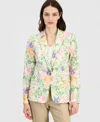 Tahari Asl Floral One-button Blazer In Multi