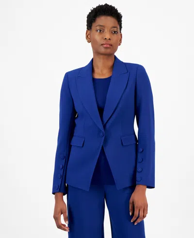 TAHARI ASL WOMEN'S SINGLE-BUTTON PEAK-LAPEL BLAZER