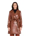 Tahari Asl Women's Six-button Trench Coat In Animal Print