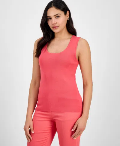 Tahari Asl Women's Sleeveless Sweater Tank Top, Regular & Petite In Sunset