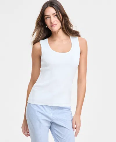 Tahari Asl Women's Sleeveless Sweater Tank Top, Regular & Petite In White