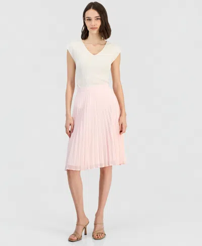 Tahari Asl Accordion Pleated Skirt In Purple