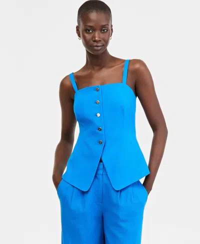 Tahari Asl Women's Spaghetti-strap Vest In Blue
