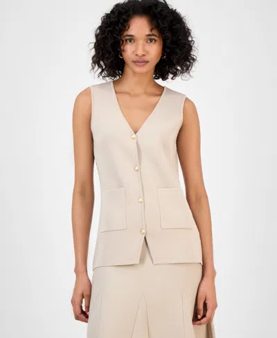 Tahari Asl Women's Sweater Vest In White