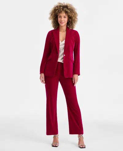 Tahari Asl Women's Velvet Flare Pants In Multi
