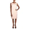 Tahari Asl Womens Boucle Sleeveless Shift Dress In Pink