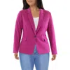 Tahari Asl Womens Collared Office One-button Blazer