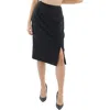 Tahari Asl Women's Front-slit Back-zip Pencil Skirt In Black