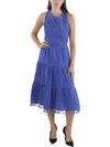 Tahari Asl Womens Daytime 100% Cotton Midi Dress In Multi