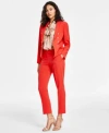 Tahari Asl Plus Size Faux Double-breasted Blazer In Grenadine