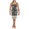 Tahari Asl Womens Fringe Knee-length Sheath Dress In Multi