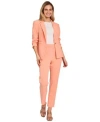 Tahari Asl Ruched Sleeve Blazer In Loden