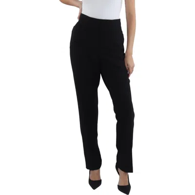 Tahari Asl Womens Slim Fit Mid-rise Bootcut Pants In Black