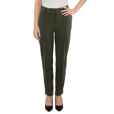 Tahari Asl Womens Solid Ponte Ankle Pants