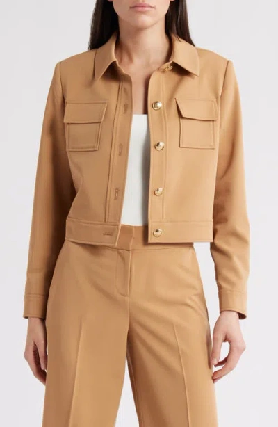 Tahari Asl Woven Crop Jacket