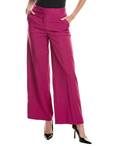 Tahari Asl Woven Pant In Purple