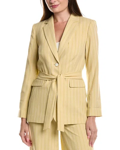 Tahari Asl Woven Stripe Blazer