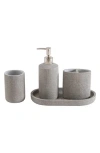 Tahari Astor 4-piece Bath Accessory Set In Light Grey