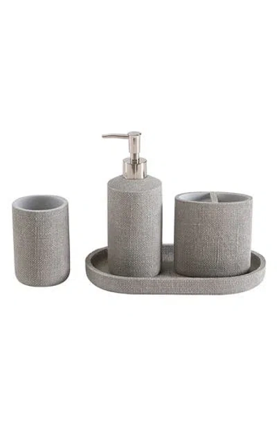 Tahari Astor 4-piece Bath Accessory Set In Light Grey