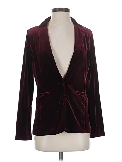 Pre-owned Tahari Blazer Jacket In Burgundy