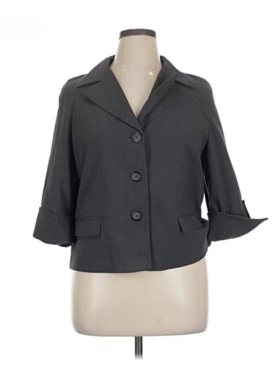 Pre-owned Tahari Blazer Jacket In Gray