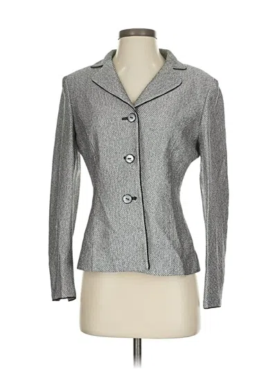 Pre-owned Tahari Blazer Jacket In Gray