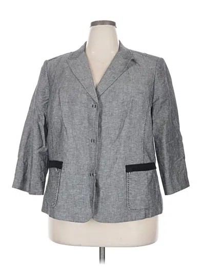 Pre-owned Tahari Blazer Jacket In Gray