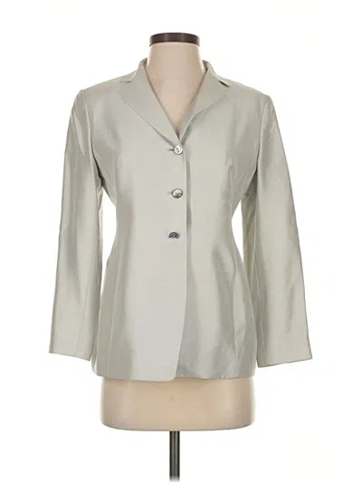 Pre-owned Tahari Blazer Jacket In Silver