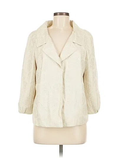 Pre-owned Tahari Blazer Jacket In White