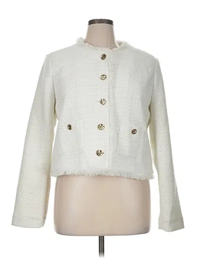 Pre-owned Tahari Blazer Jacket In White