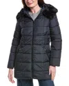 Tahari Brie Medium Coat In Blue