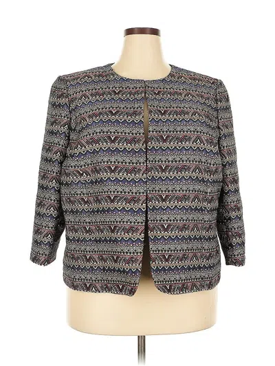 Pre-owned Tahari By Asl Blazer Jacket In Gray