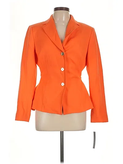 Pre-owned Tahari By Asl Blazer Jacket In Orange