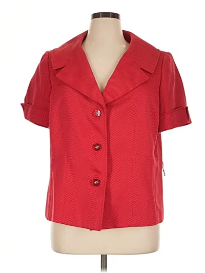 Pre-owned Tahari By Asl Blazer Jacket In Red