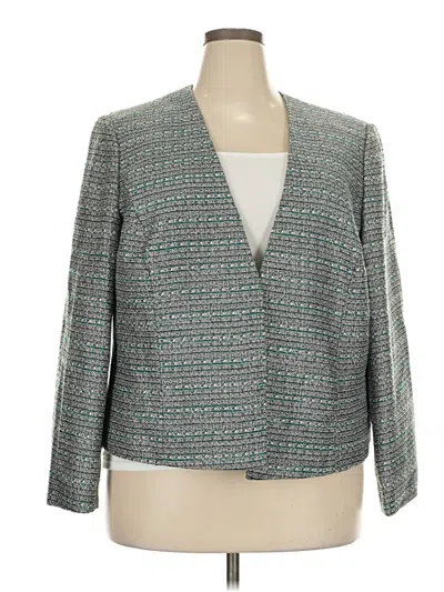 Pre-owned Tahari By Asl Blazer Jacket In Teal