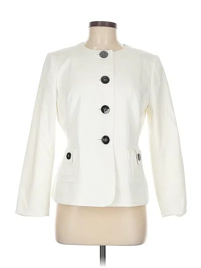 Pre-owned Tahari By Asl Blazer Jacket In White