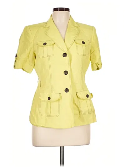 Pre-owned Tahari By Asl Blazer Jacket In Yellow