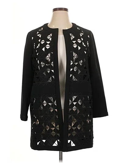 Pre-owned Tahari By Asl Cardigan Sweater In Black