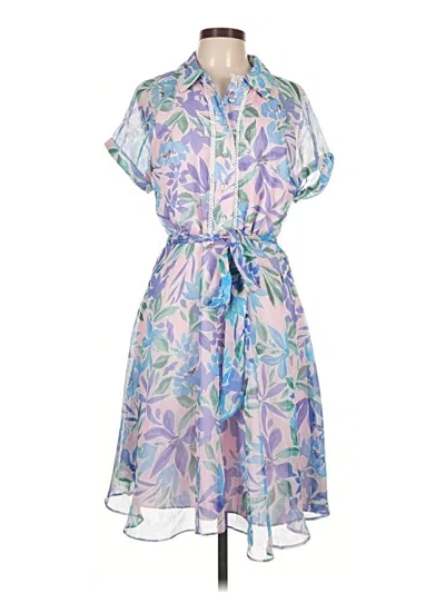 Tahari By Asl Casual Dress In Blue