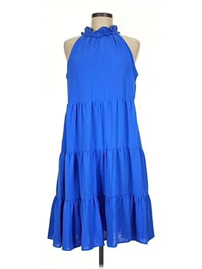 Tahari By Asl Casual Dress In Blue