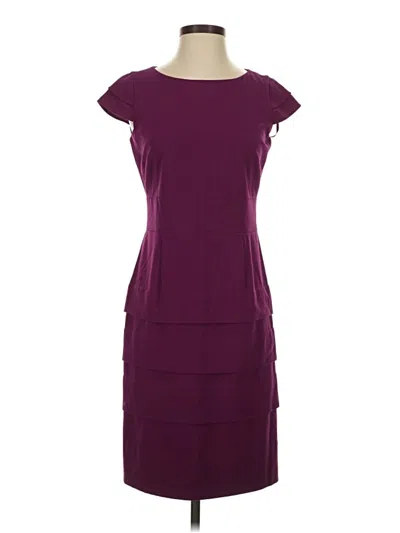 Pre-owned Tahari By Asl Casual Dress In Burgundy
