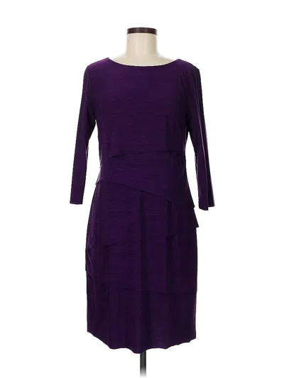 Pre-owned Tahari By Asl Casual Dress In Purple
