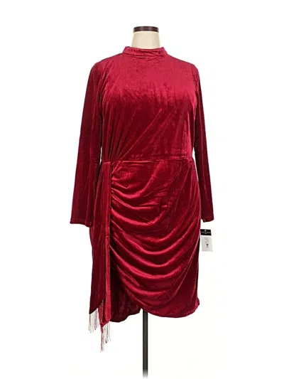Tahari By Asl Cocktail Dress In Burgundy